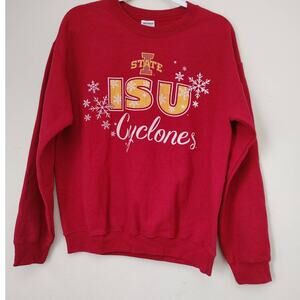 Vintage Gildan Heavy Blend ISU Cyclones Sweatshirt Snowflakes Medium